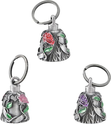 Miniatura 10 de Paquete de 2 campanas de motocicleta para motociclista de buena suerte, campanas de montar con colgador, accesorio de motocicleta o llavero para la