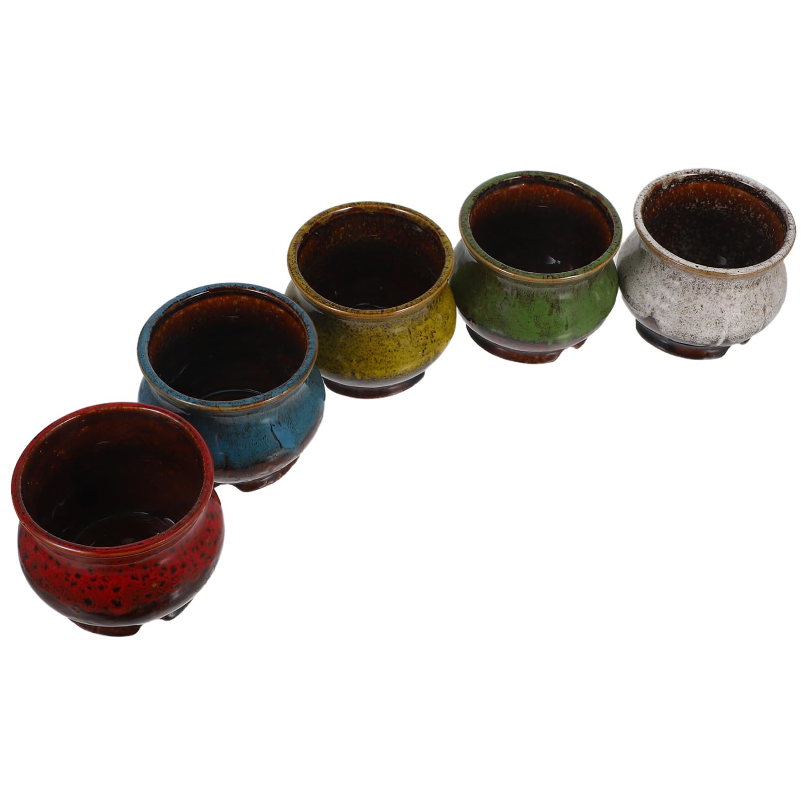 5 Sztuk Ceramicznych Doniczek Na Sukulenty Doniczka Ceramiczna Kolorowa Ceramiczna Doniczka Na Bonsai Doniczki Na Sukulenty Doniczki Ceramiczne