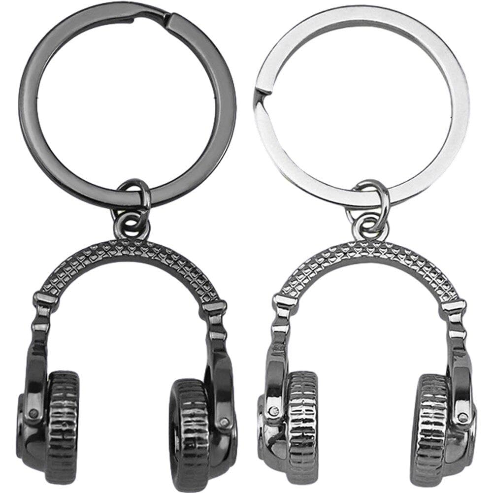 Casiler Headphones Keyring Headphones Charm Key Ring Metal Keyring Headphones Charms Keychain Jewellery For Lovers Inspirational Gift