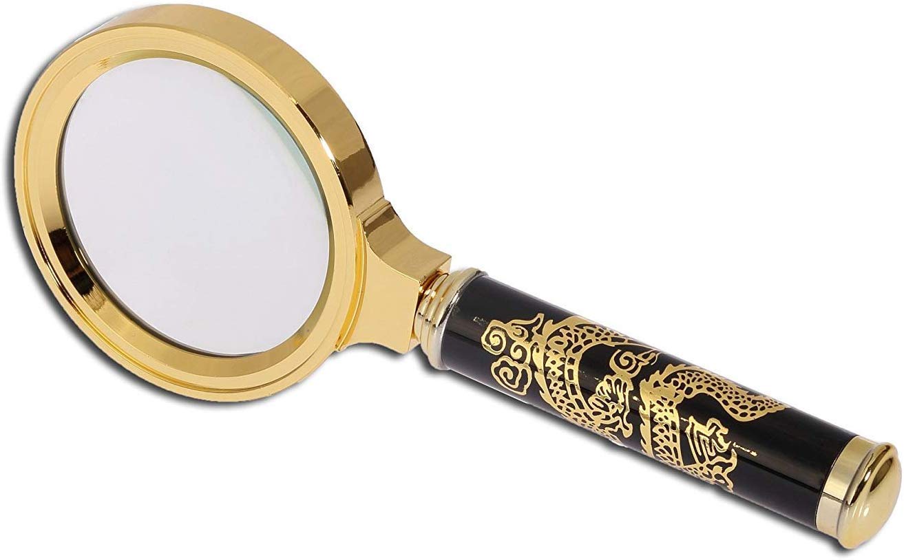 asdchZen Loupe Hand Held Classic Magnifying Glass 60Mm 8Times Magnification Reading Jewelry Magnifier Beauty Comes
