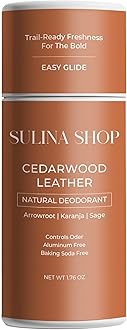 Natural Cedarwood Men Deodorant - Aluminum-Free & Baking Soda Free, 24-Hour Odor Protection, Eco-Friendly with Cedarwood Scent