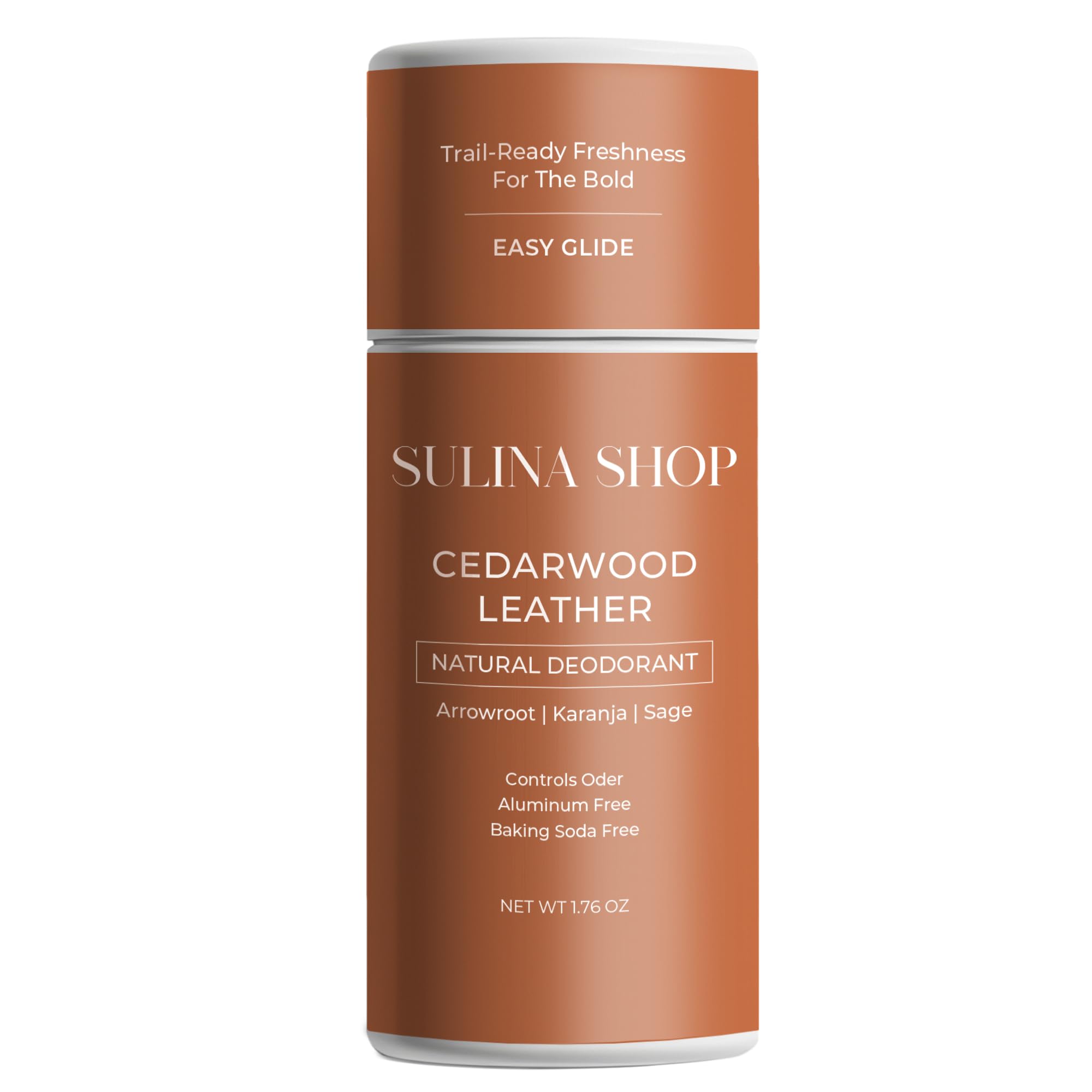 Natural Cedarwood Men Deodorant - Aluminum-Free & Baking Soda Free, 24-Hour Odor Protection, Eco-Friendly with Cedarwood Scent