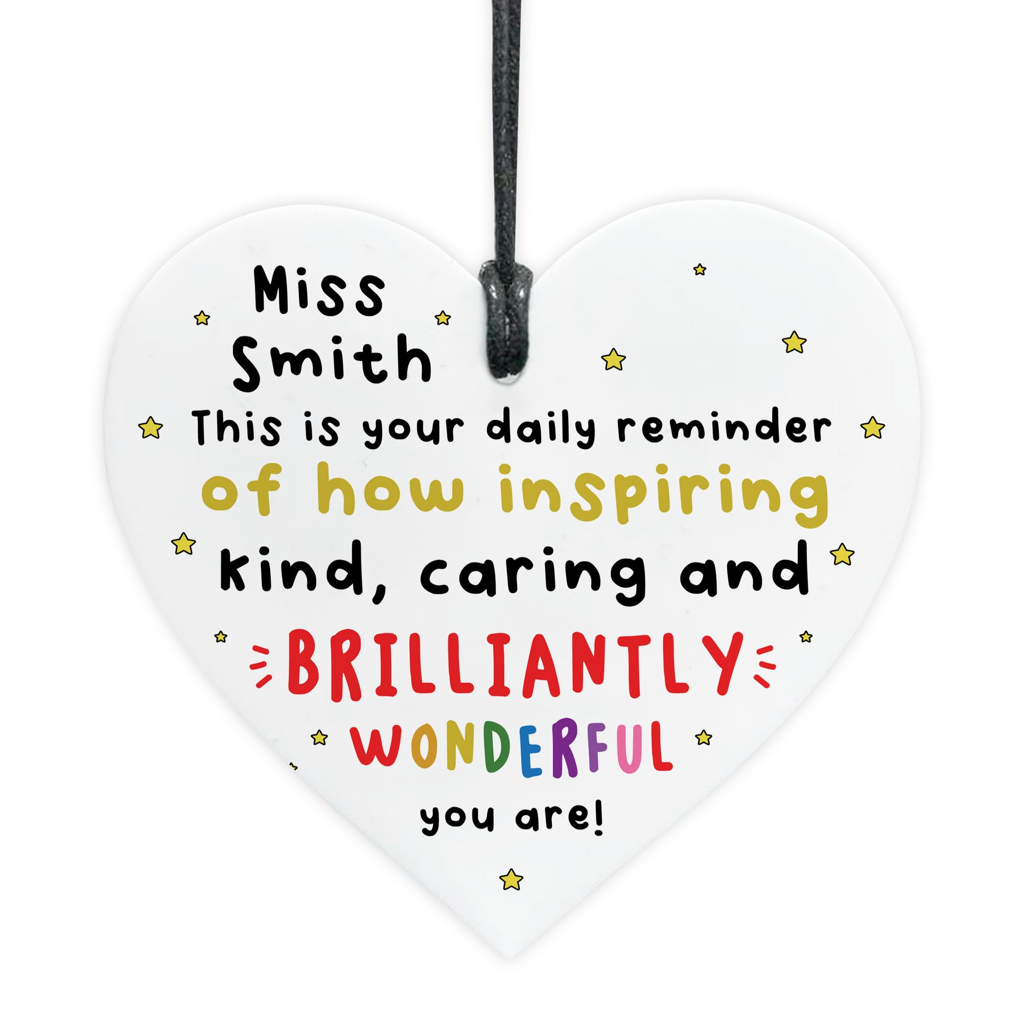 Red Ocean Personalised Gift For Teacher Teaching Assistant Brilliantly Wonderful Gift For Him Her Teacher Plaque From Student Kids Leaving School Nursery Appreciation Keepsake