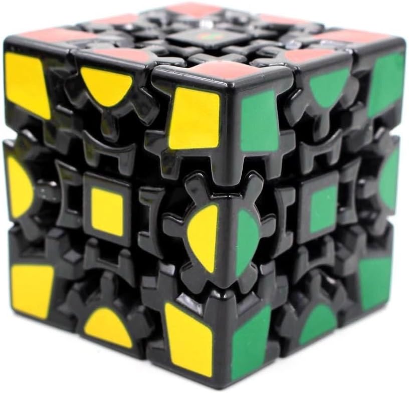 Magic Cube 3X3 V1 Gear, Black-168 1200 Months for Kids