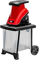 MZK 15 Amp Electric Wood Chipper Shredder Mulcher with 55L Collection Bin, 1.8" Cutting Capacity for Yard Cleanup & Composting