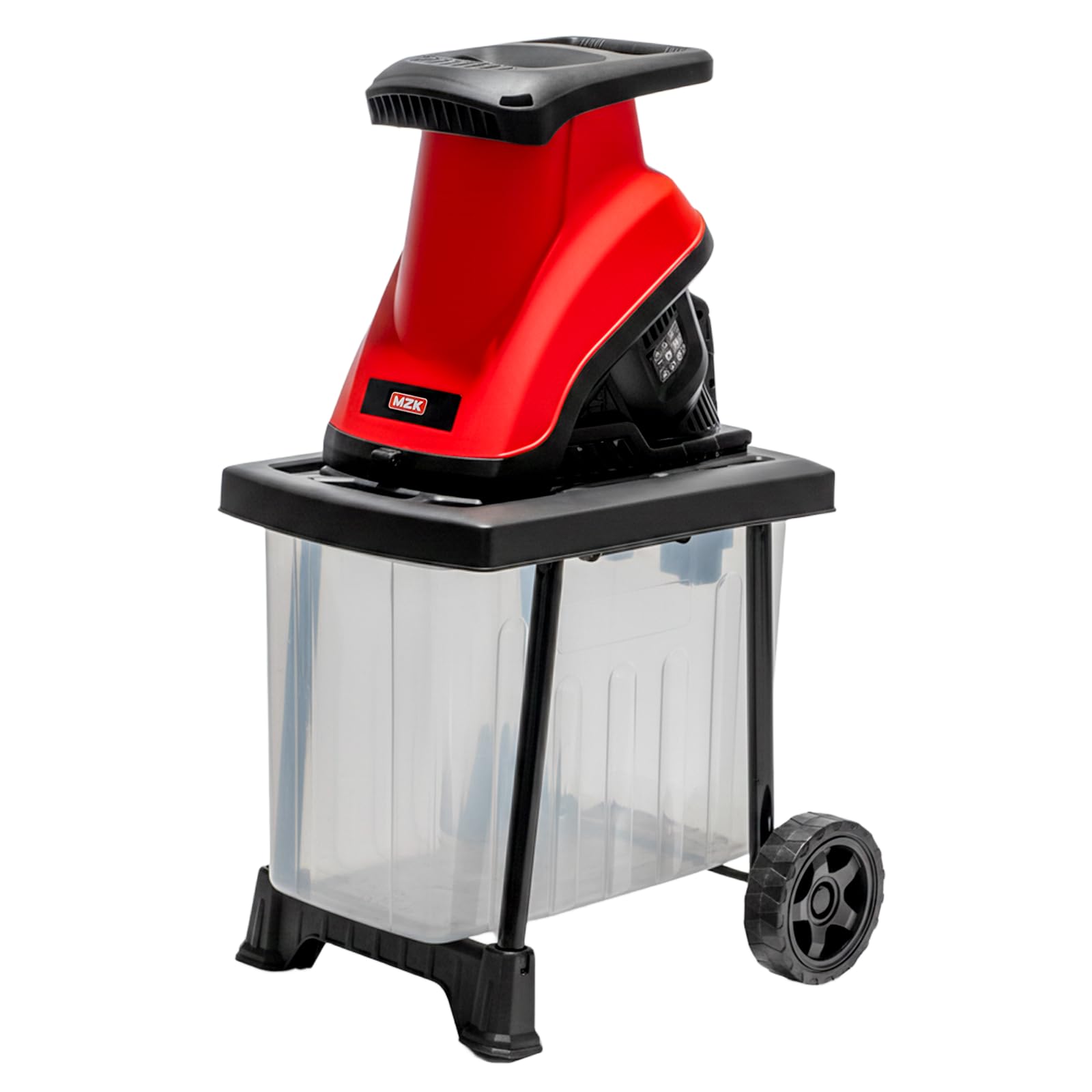 MZK 15 Amp Wood Chipper Shredder, Electric Mulcher Chipper Shredder with 55L Collecting Bin,1.8 Inch Cutting Diameter or Mulching, Composting and Yard Cleanup