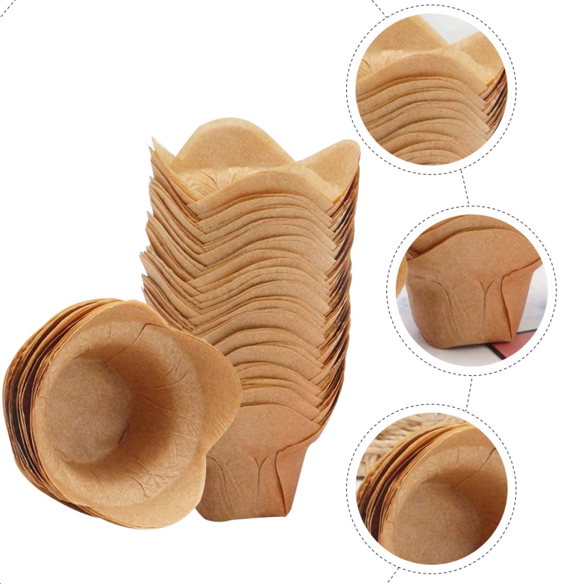 3 Sets Elegante Cupcake-förmchen Backförmchen Pergamentpapier Antihaft-muffinförmchen 100 Stück * 3