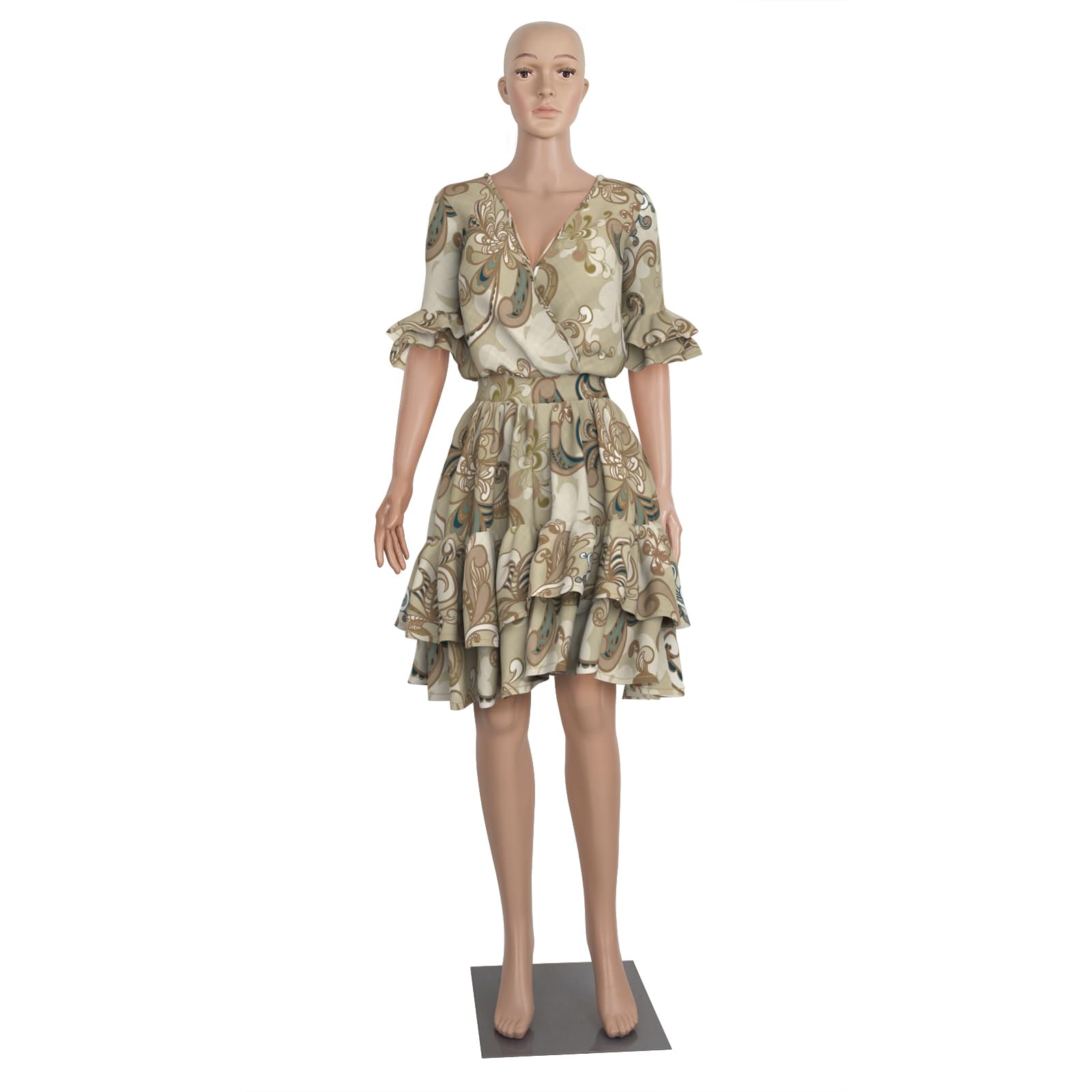 69 Inch Female Mannequin Torso Full Body Dress Form Mannequin Adjustable Realistic Display Women Mannequins Head Metal Base(69 Inches-B)