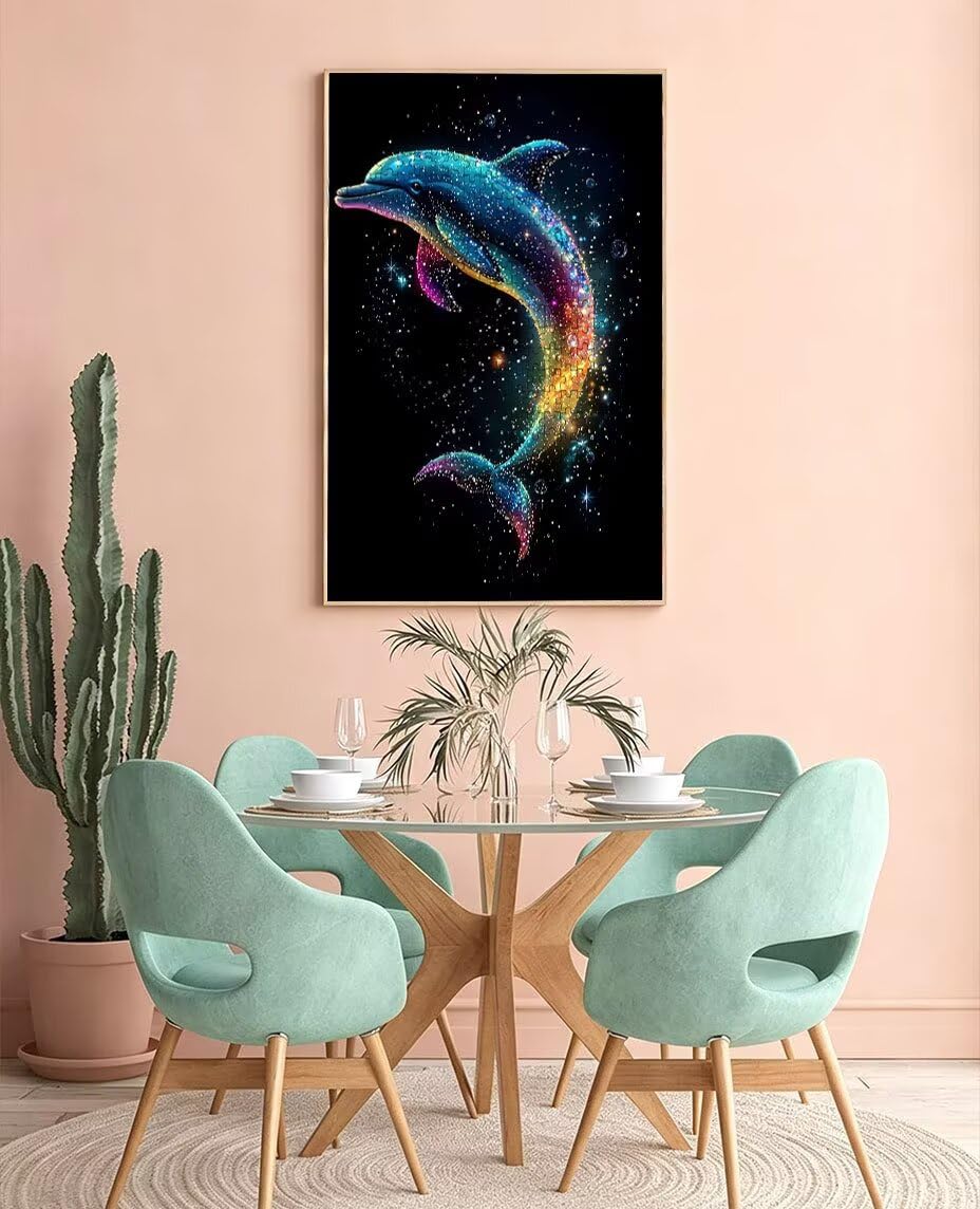Puzzle 5000 Teile, Tiere Delfine Puzzle Erwachsene 5000, Klassische Puzzles, Geschicklichkeitsspiel, Puzzlespiele für Die Ganze Familie, Mit Verpackung, Dekoration Puzzles Geschenke BXHZW3-220