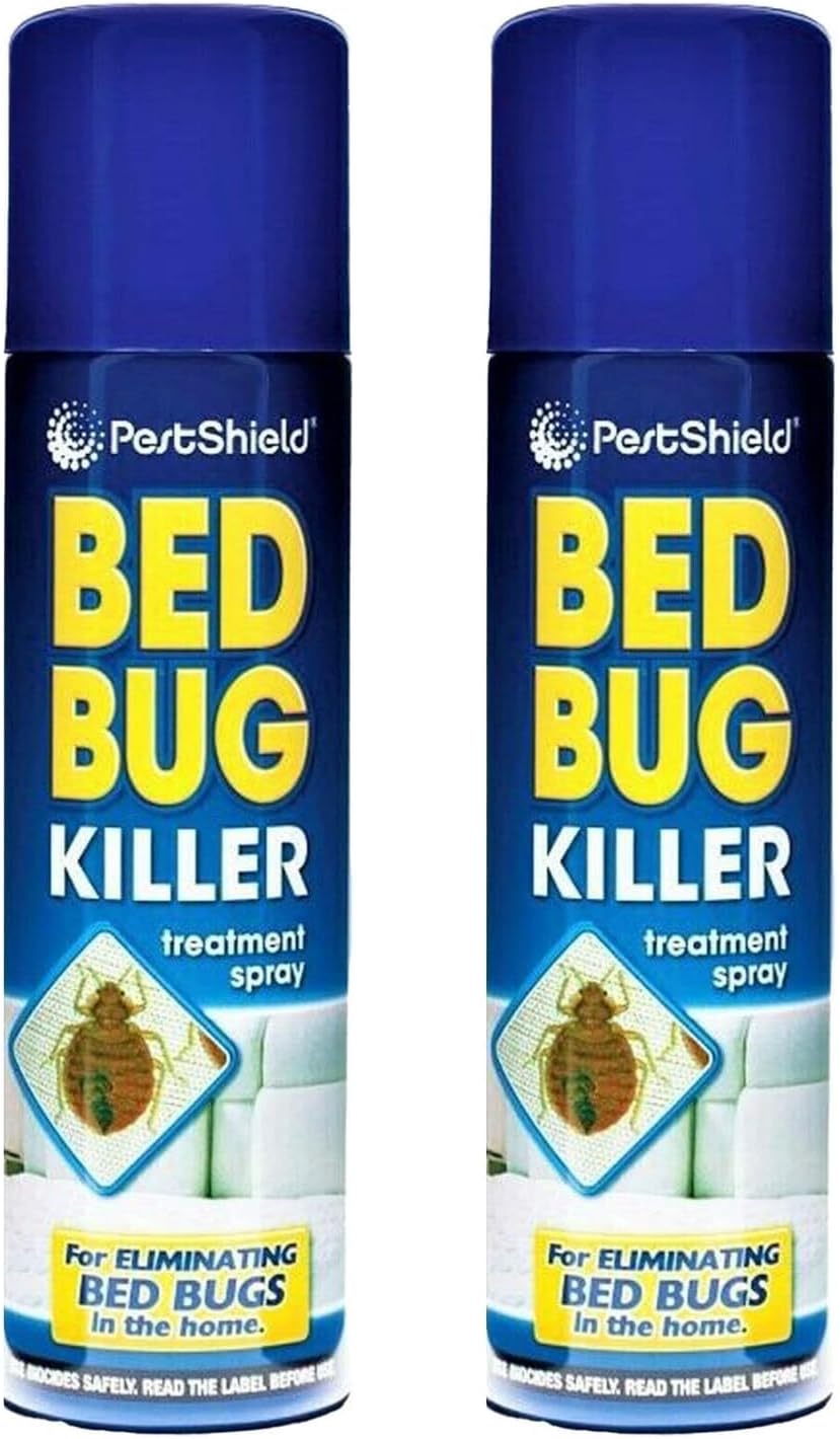 Bed Bug Killer Treatment Spray, Long-Term Protection, Fast Acting Formula, Easy to Use, Ideal for Mattresses, Carpet, Bedding, and Furniture, 200ml (2 Pcs)