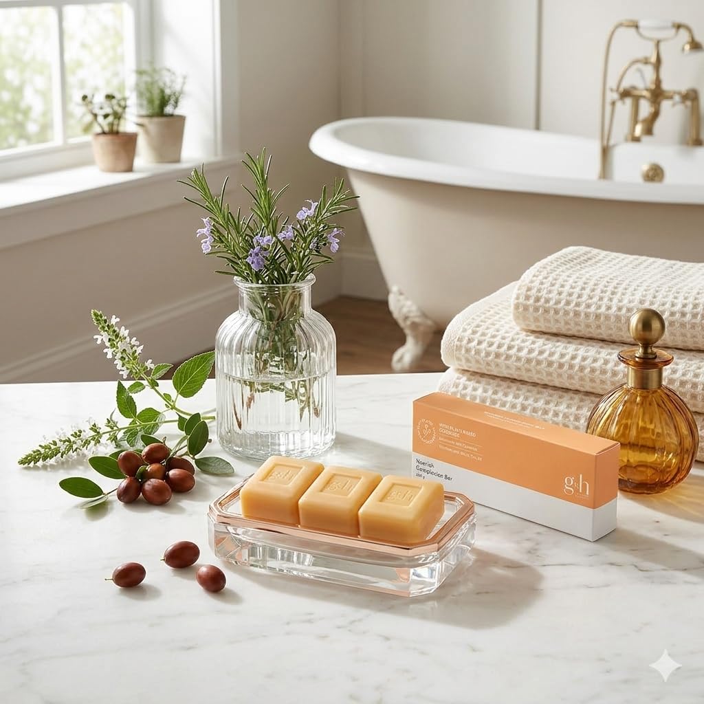 6 Bar Glycerine & Honey Complexion Bar- NOURISH+Complexion Bar Soap- Orange Blossom Honey, Shea Butter and Pumpkin Seed Oil