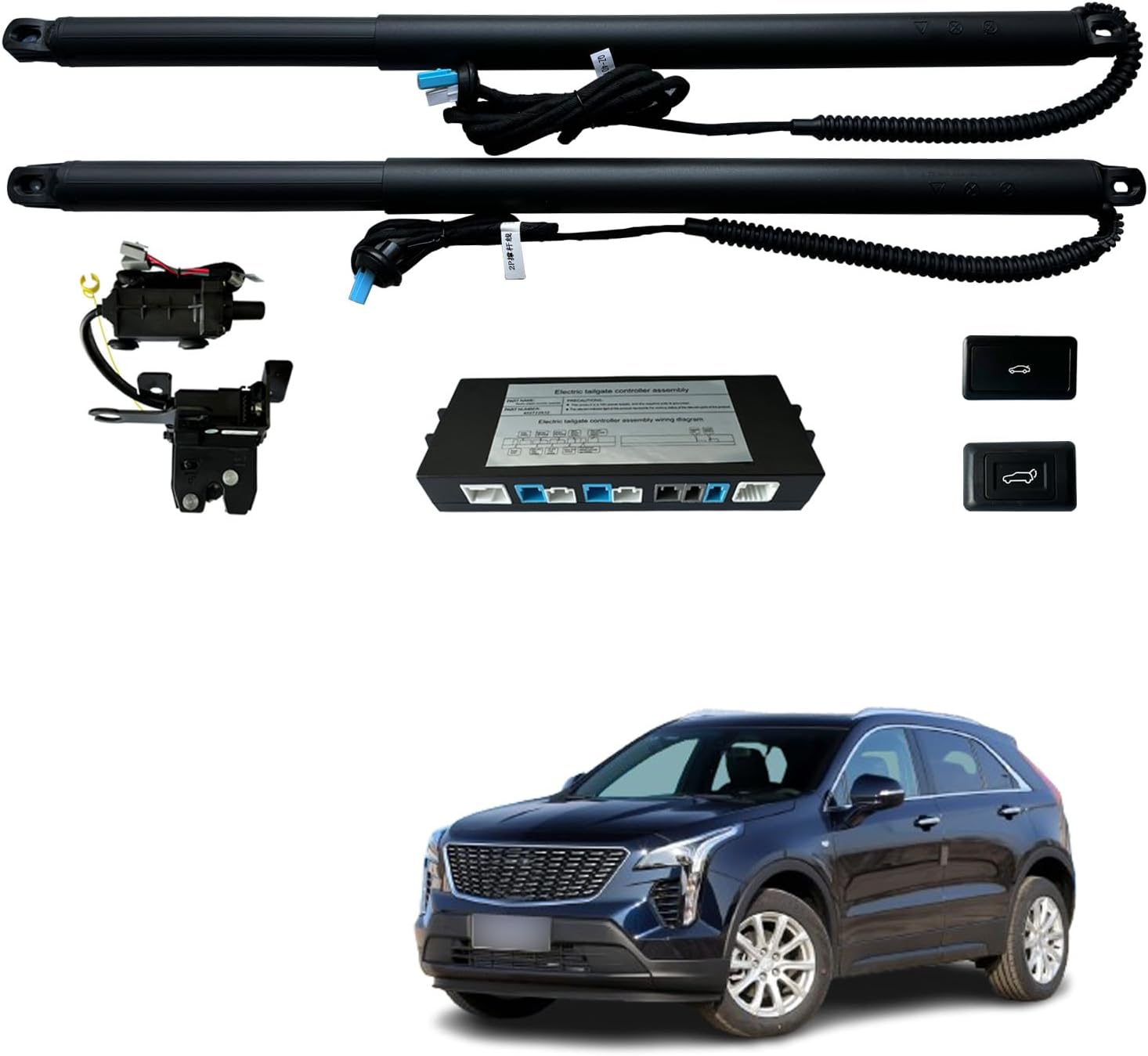 Power Liftgate Kit for Cadillac XT4 2024 2025 Hands-Free Electric Tailgate Lift System Automatic Trunk Opener OEM Key Fob Remote Supported