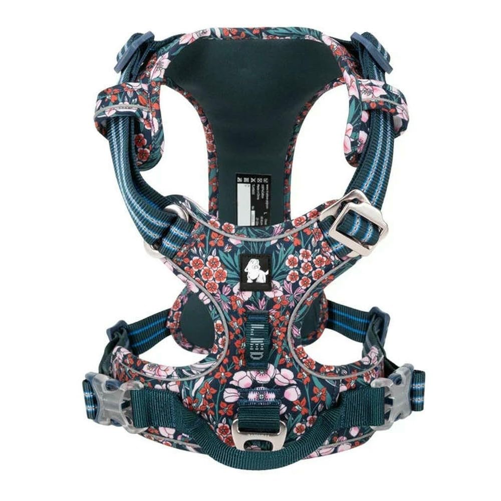 LYVQZPWLRIl Cane Porta, Pettorina for Animali Domestici, Anti-tiro, in Nylon, Riflettente, Regolabile, Comoda, con Inserimento a Scatto(Navy Blazer,Small)
