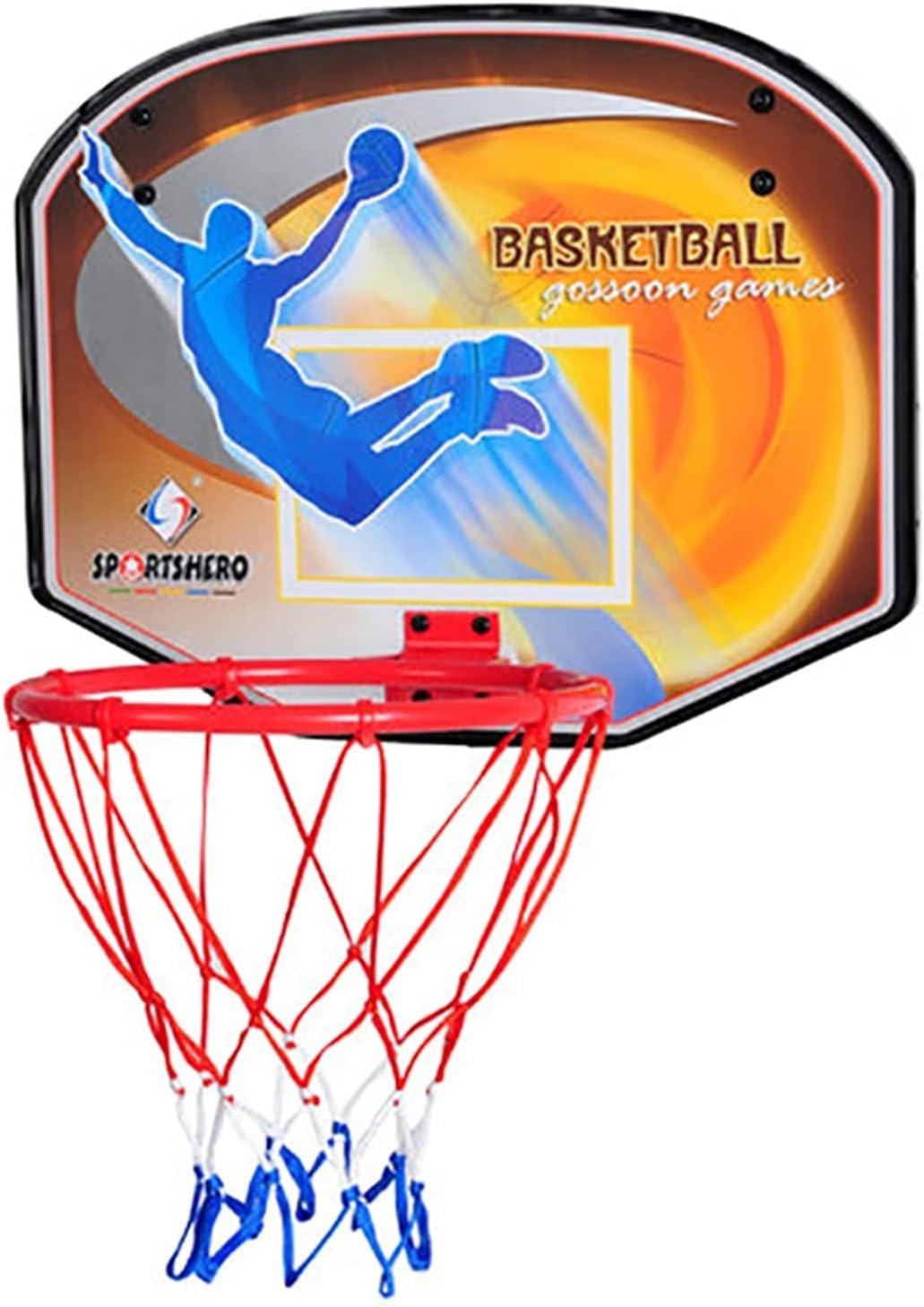 Basketball Rim Children's Mini Basketball Hoop, Wall-Mounted Basketball Board with Basketball, Indoor and Outdoor Entertainment Toys (Color : Style1)