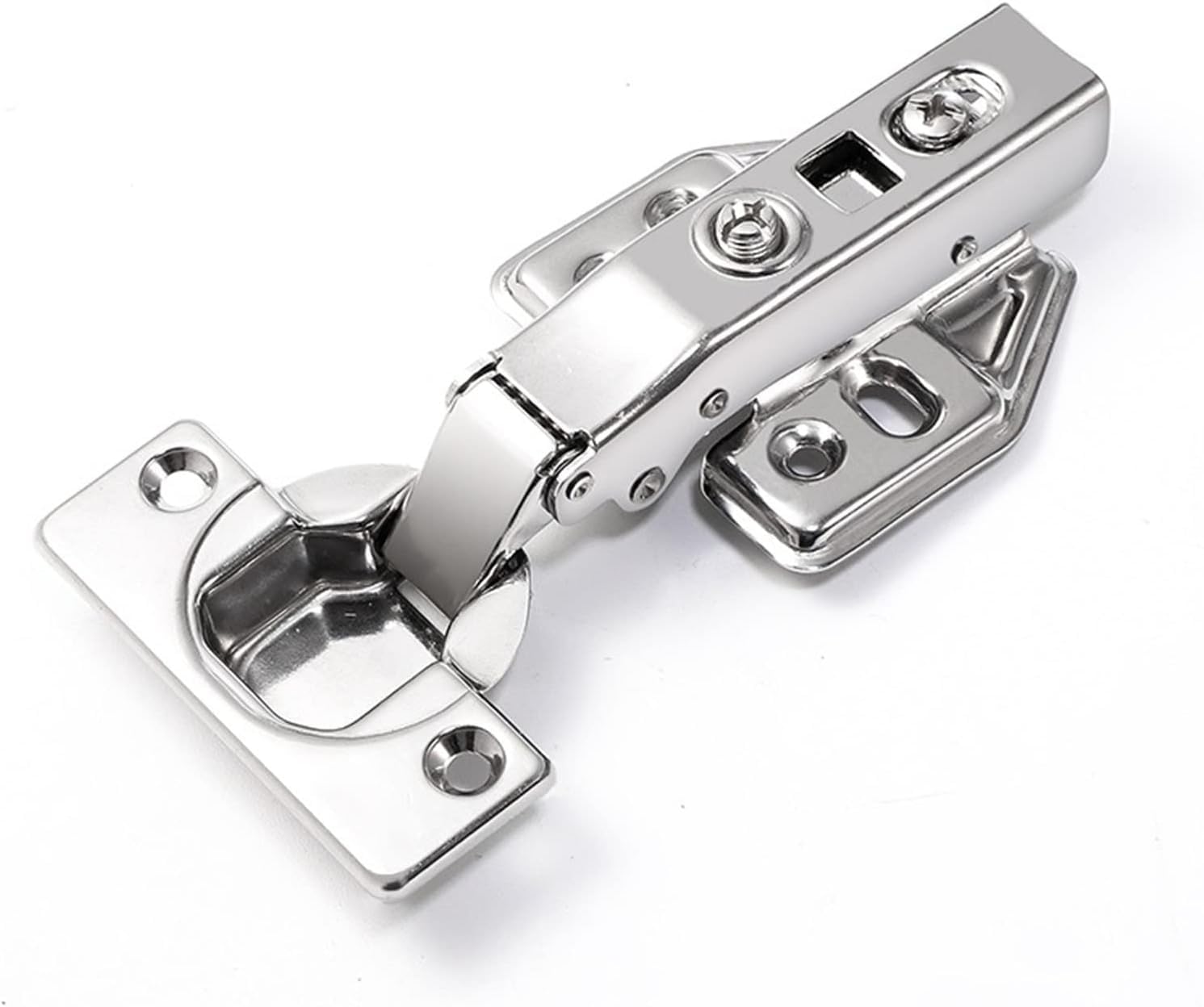 VICTAC Stainless Steel 304 Grade Anti Rust Full Overlay 0 Crank Hydraulic Soft Close Auto Hinges for Cabinets/Cupboards (Pack of 1 Pair / 2 Pcs) 4 Hole Mounting Plate (Pack of 1 Set / 2 Pcs) (B0CY9V2TP6) Amazon Price History, Amazon Price Tracker