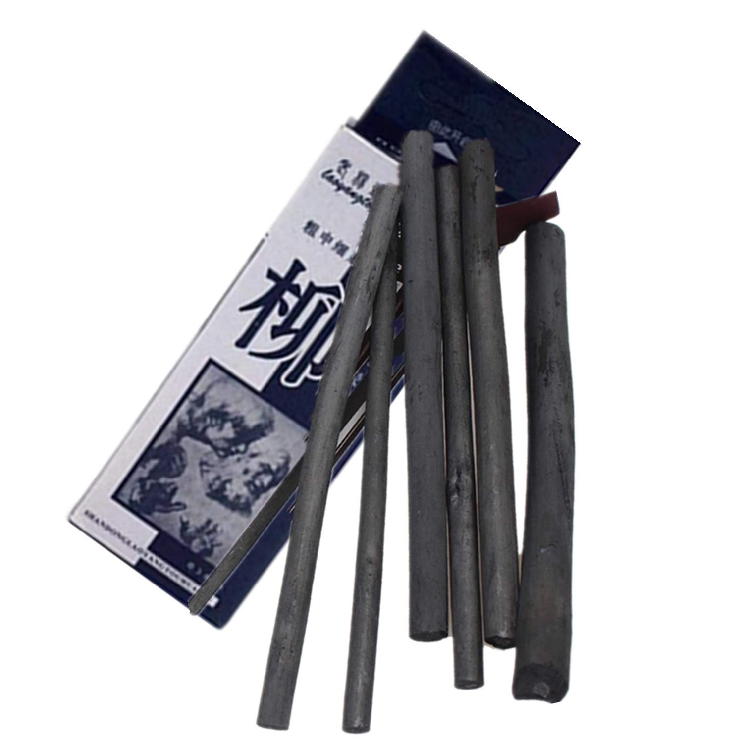 Bâtons De Fusain Willow Vine Sketch PPX - Lot De 6 Diamètre 3-8 Mm Pour Dessin Et Esquisse