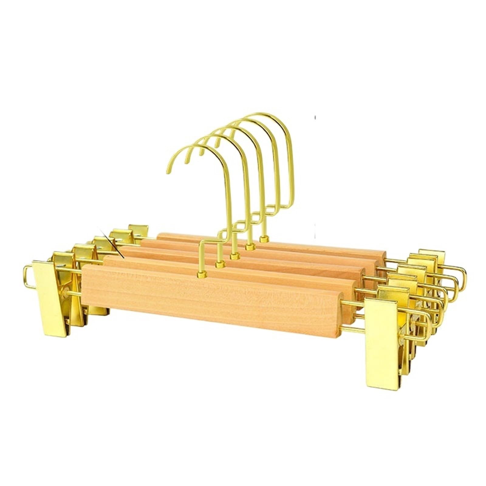 Trouser Hangers 10pcs/Solid Wood Pants Rack Clip Skirt Household Support Non-slip And Non-marking Strong Clothing Store Hanger