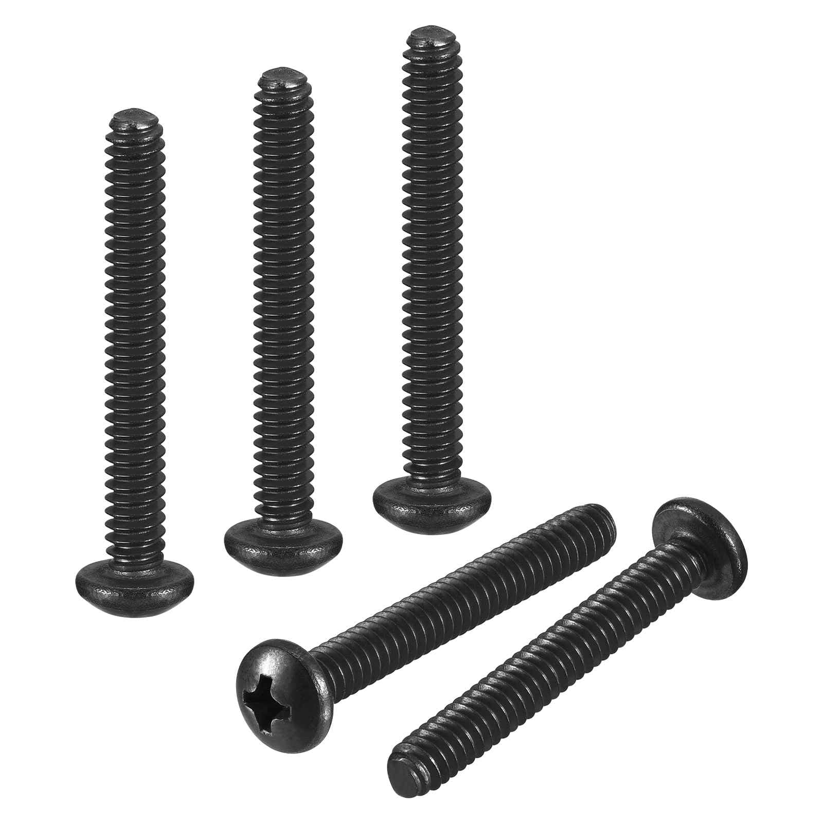 DTGN #4-40x7/8" Pan Head Machine Screws - 100pcs - Good for Machinery - 304 Stainless Steel Phillips Machine Screws Bolts - Black