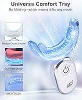Vista 4 de EZGO Kit de blanqueamiento dental con luz de 28 LED, tiras blanqueadoras, luz blanqueadora de dientes para blanqueador de dientes, tabletas