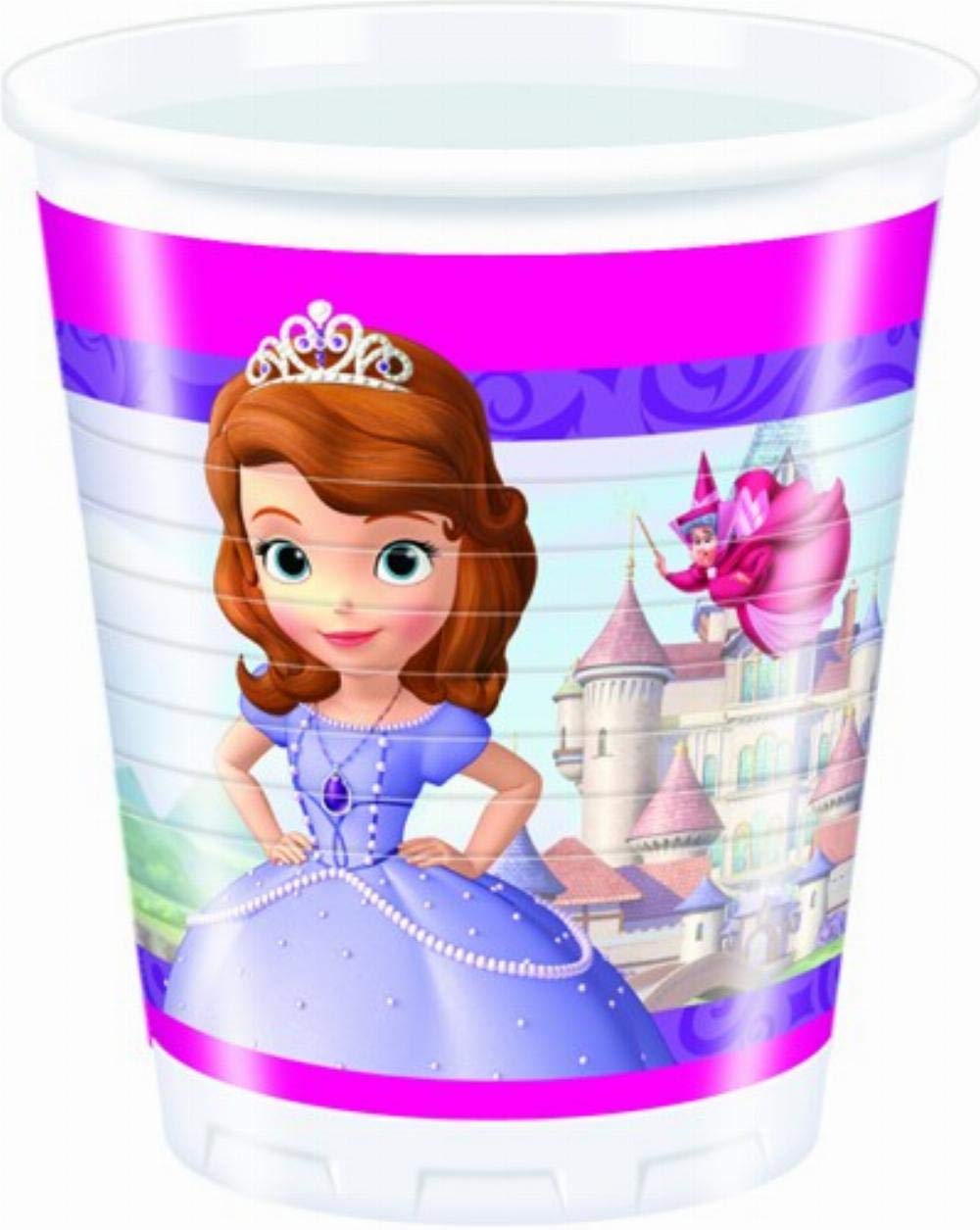 Unique Party 71516-200ml Disney Sofia the First Plastic Cups, Pack of 8