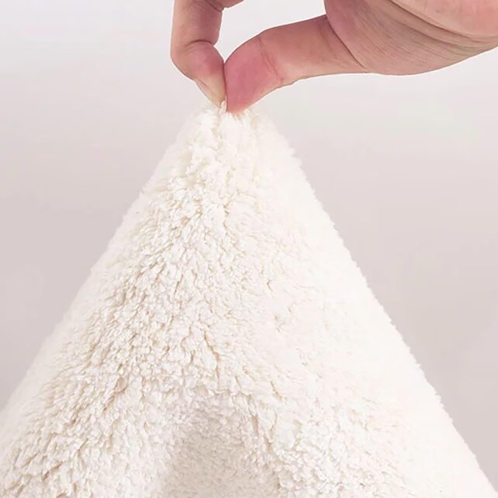 Tospass Kinderzimmer Rund Kunstwolle Teppich Schlafzimmer Blume Weicher Waschbarer Kinder Teppich Creme Stil Junge Mädchen Kurzflor rutschfest, 80 cm Rund