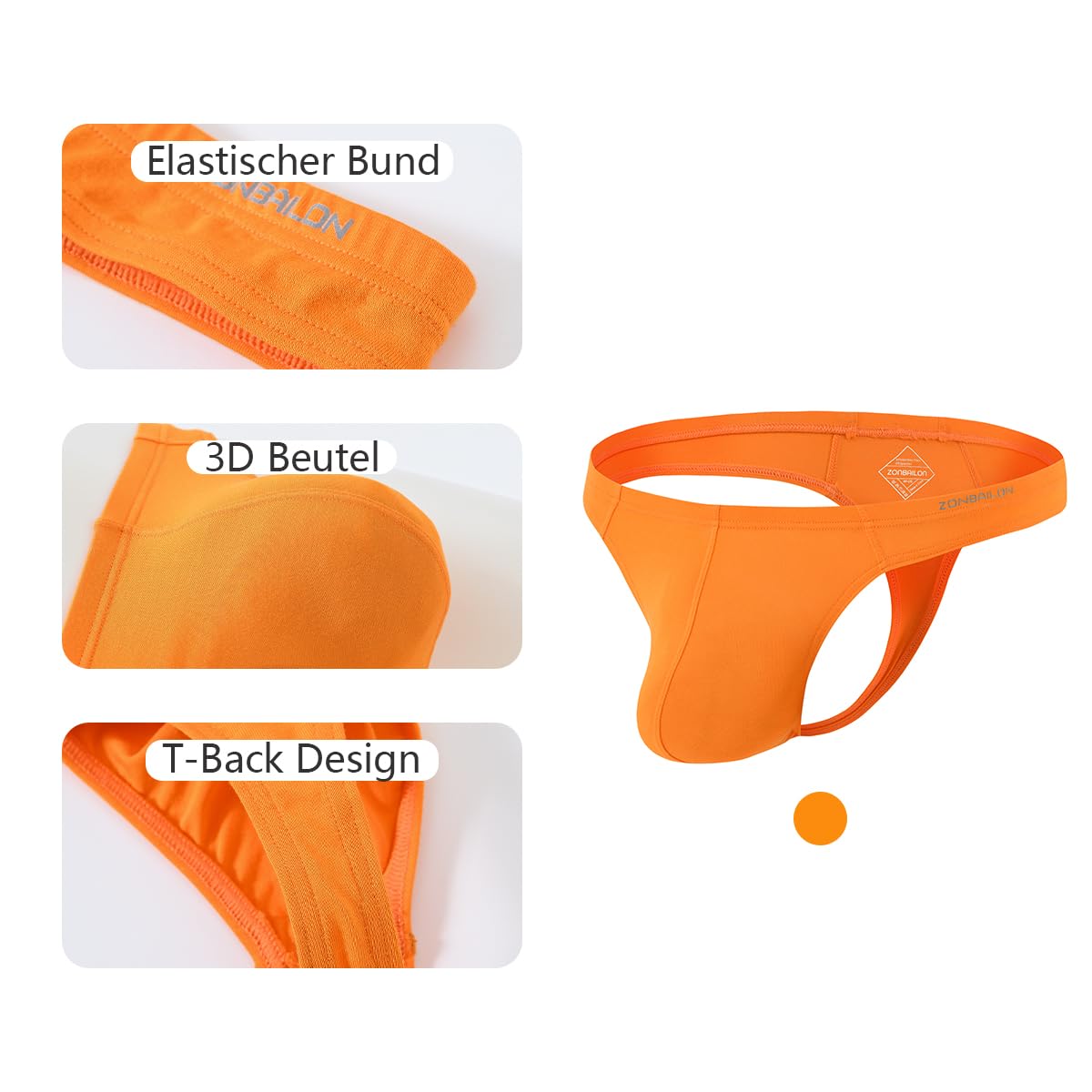 Calzoncillos para hombre, sexy, cómodos, suaves, elásticos y transpirables, con ajuste contorneado y material respetuoso con la piel