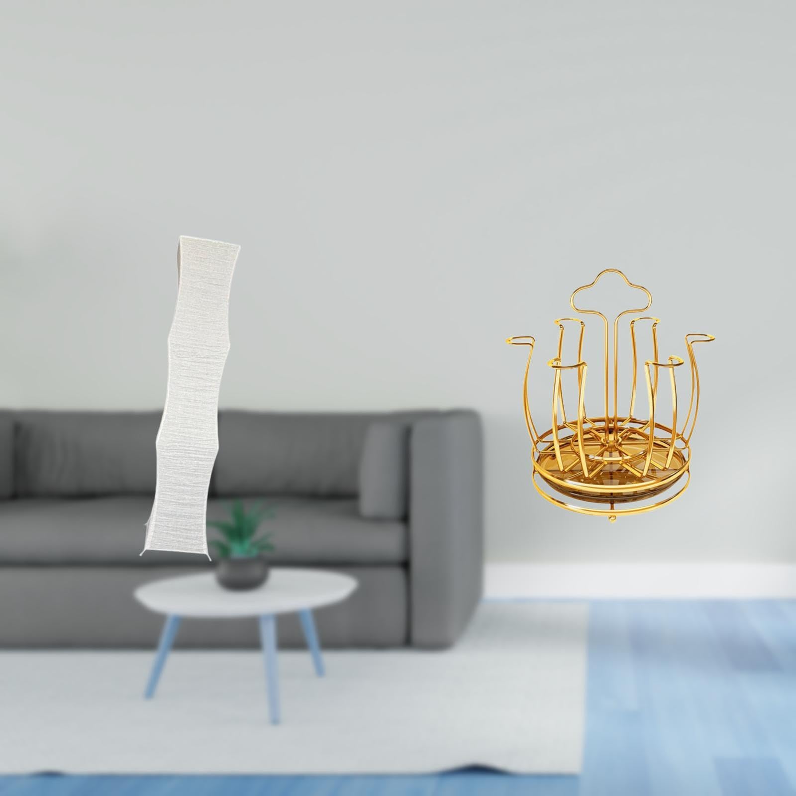 Enakshi® Living Room Paper Floor Lamp Shade Organizer with Rotating Cup Drying Rack Stand and Standing Lamp Light Cover for Cabinet Decor|Home & Garden | Lamps, Lighting & Ceiling Fans | Lamp Shades-picture-19