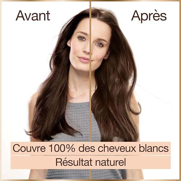 Garnier - Coloration Permanente - Sans Ammoniaque - 90% d'Ingrédients d'Origine Naturelle et Formule Vegan - Beurre de Karité - 100% Couverture Cheveux Blancs - Châtain Clair Café (5.0) - Good - 4