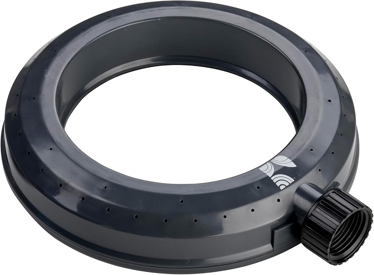 Aspersor Ring Spot 400002: cobertura amplia y uniforme de hasta 30 pies de diámetro, patrón de pulverización único fácil de usar, diseño decorativo, para regar césped y jardín, de New England Garden Tools