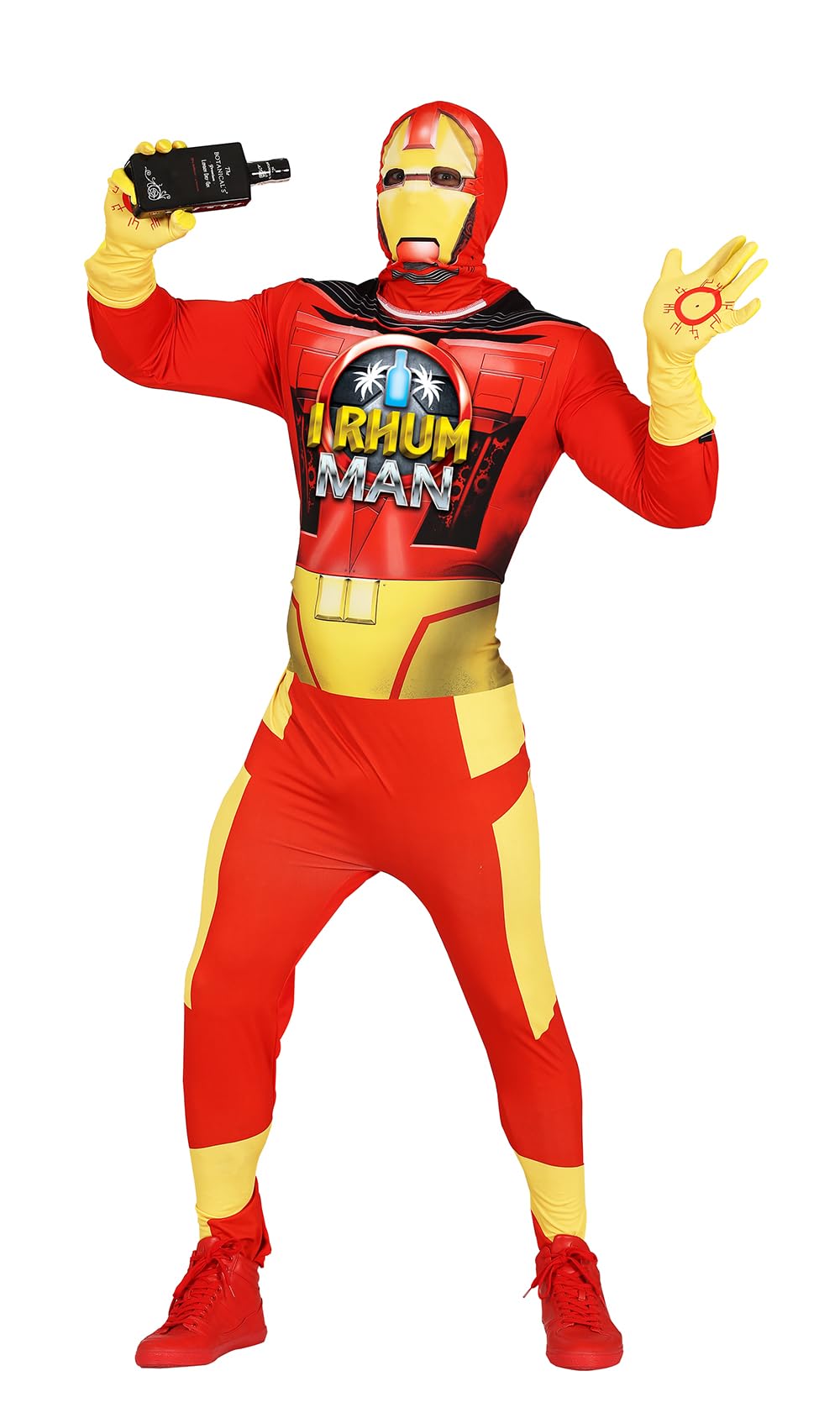 FIESTAS GUIRCA I Rhum Man Fancy Dress Costume - Funny Drunk Superhero Stag Do Costume for Men