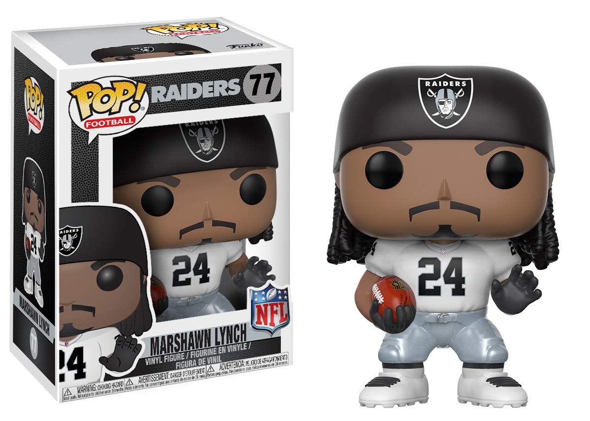 未開封 限定 Funko Pop ファンコ マホームズ Mas NFL Funko POP! NFL: Marshawn Lynch (Raiders Away) Vinyl Collectible