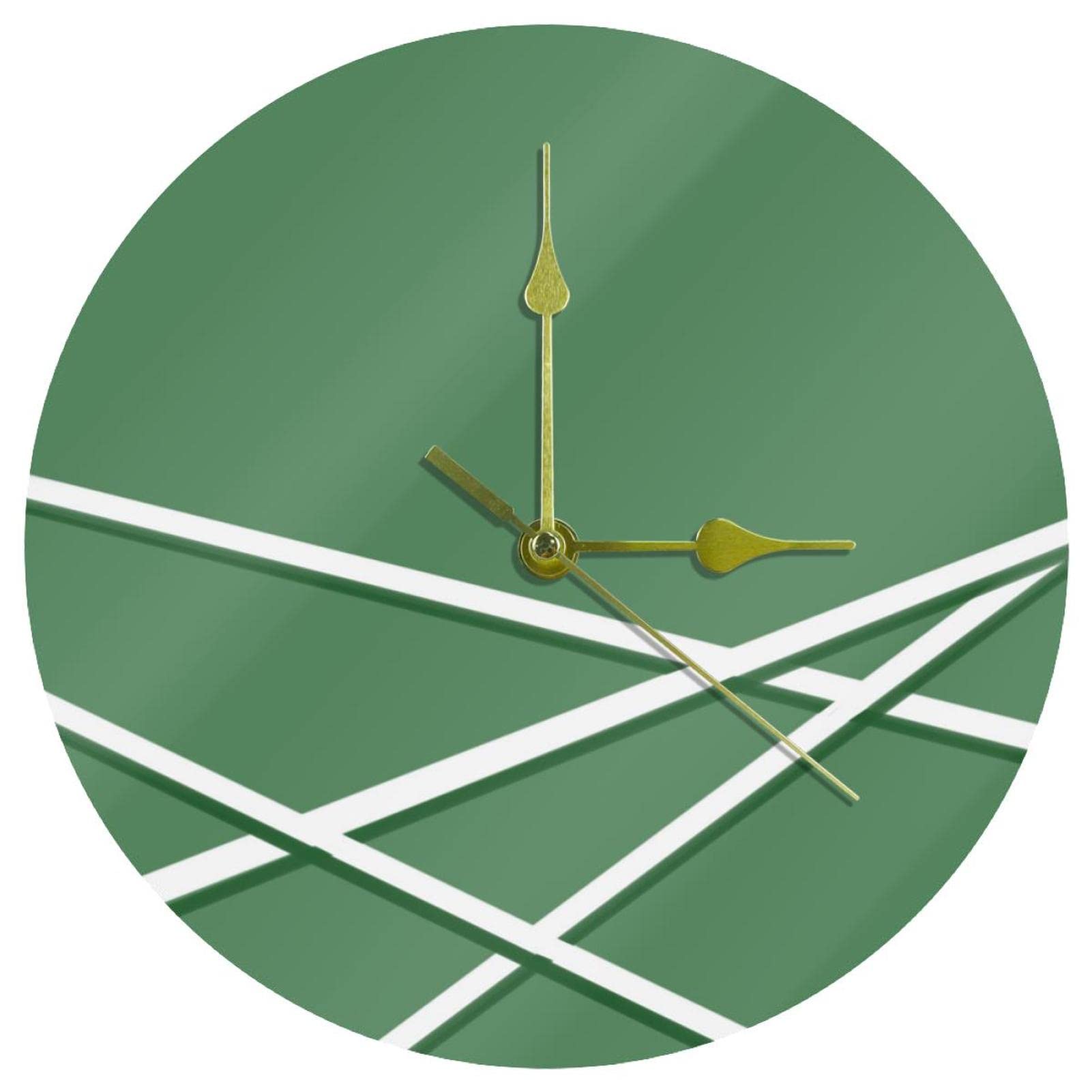 Horloge murale acrylique 24 cm silencieuse à quartz ronde pour salon