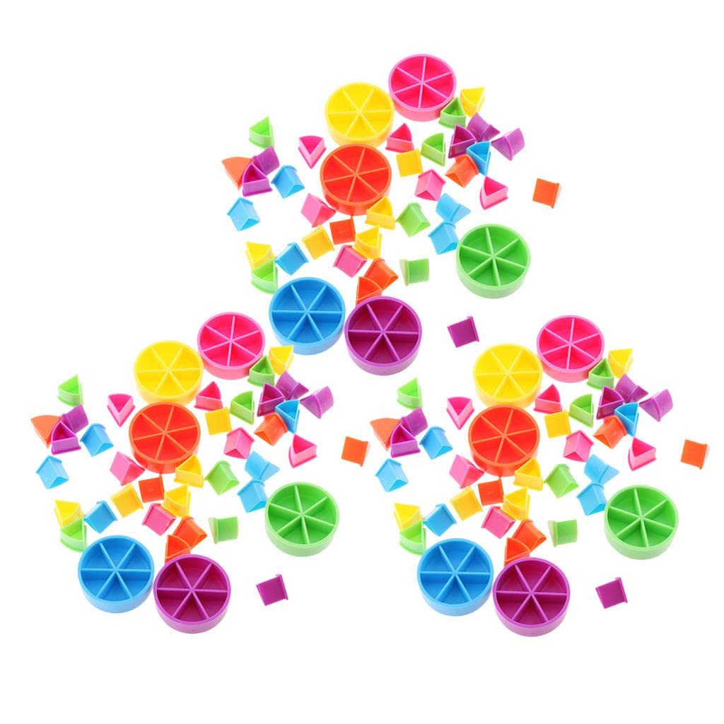 Merishopp Pack of 126 Pieces Trivial Pursuit Game Pieces Pie Wedges for Math Fractions|Toys & Hobbies | Games | Game Pieces Parts-image-39