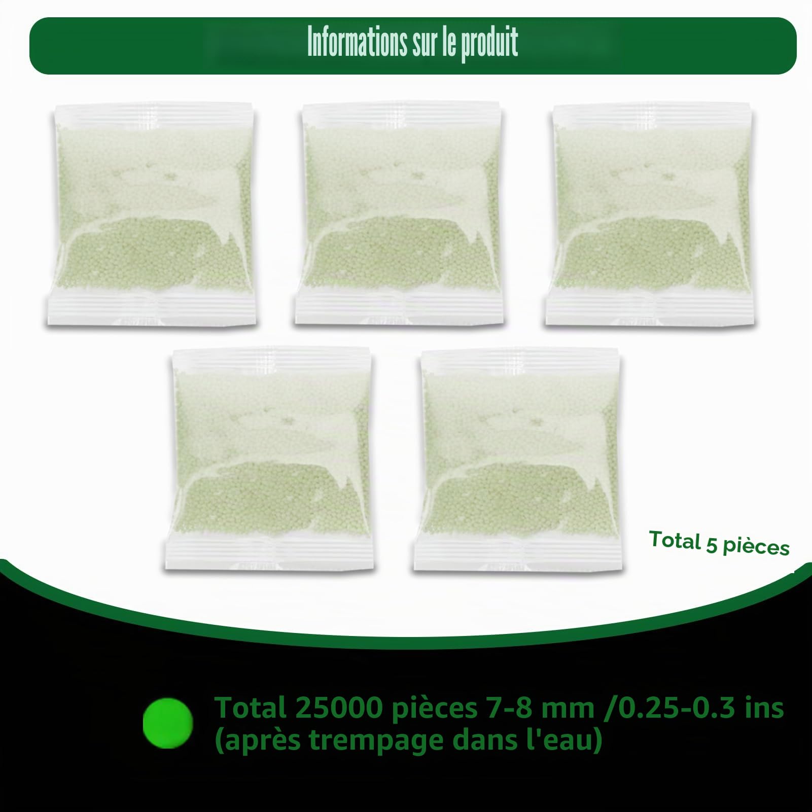 Gel Blaster Munitions Glow in the Dark pour adolescents et adultes à partir de 14 ans