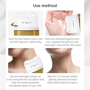 AH-8 Firming Neck Cream, Neck Cream With Roller, Neck