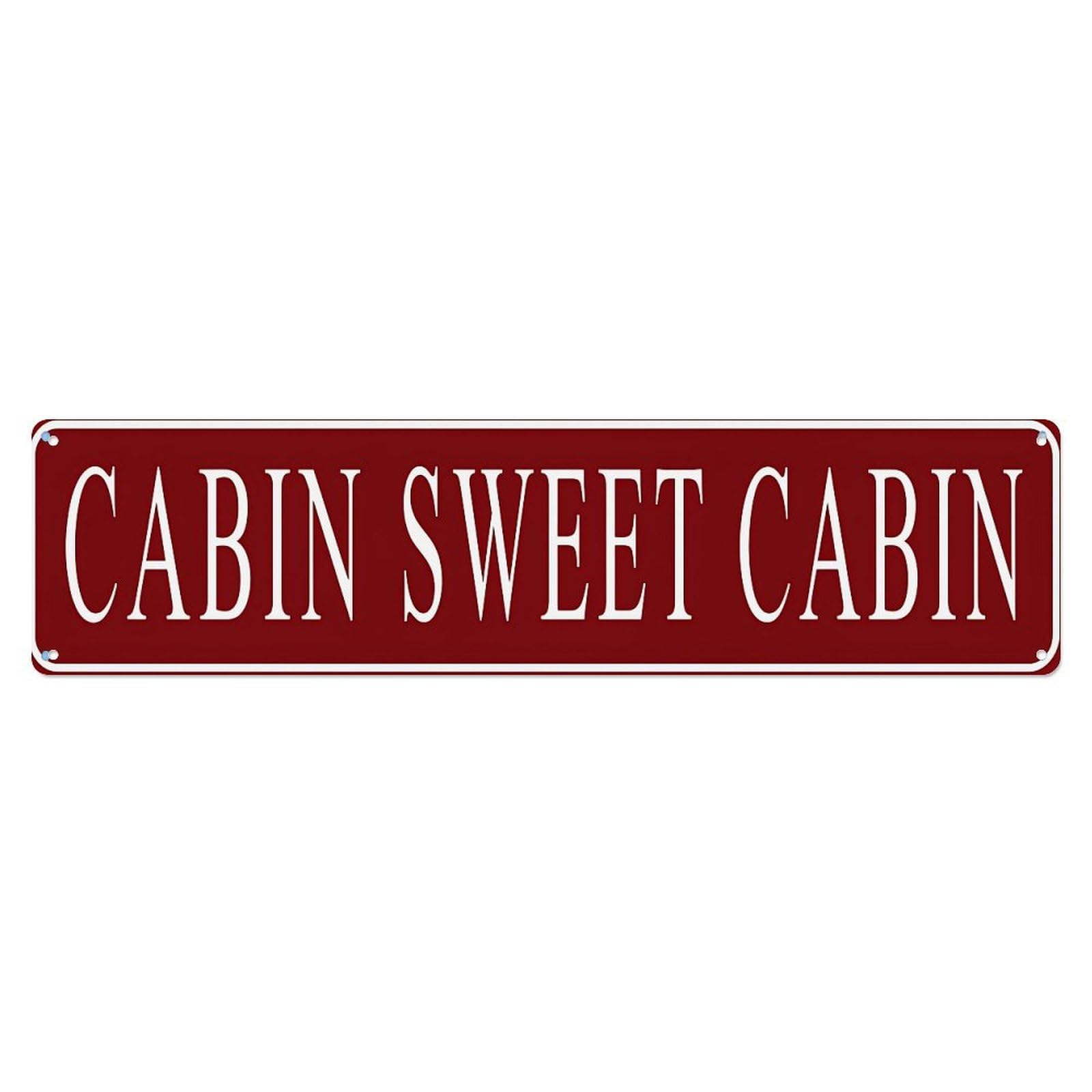 Cabin Sweet Cabin Sign Metal Tin Sign Plaque