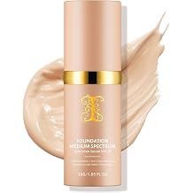 4-in-1 Color Changing Foundation with SPF 50 Sunscreen Serum - Light Spectrum, Longwearing, Waterproof &amp; Deep Hydrating for All Skin Types