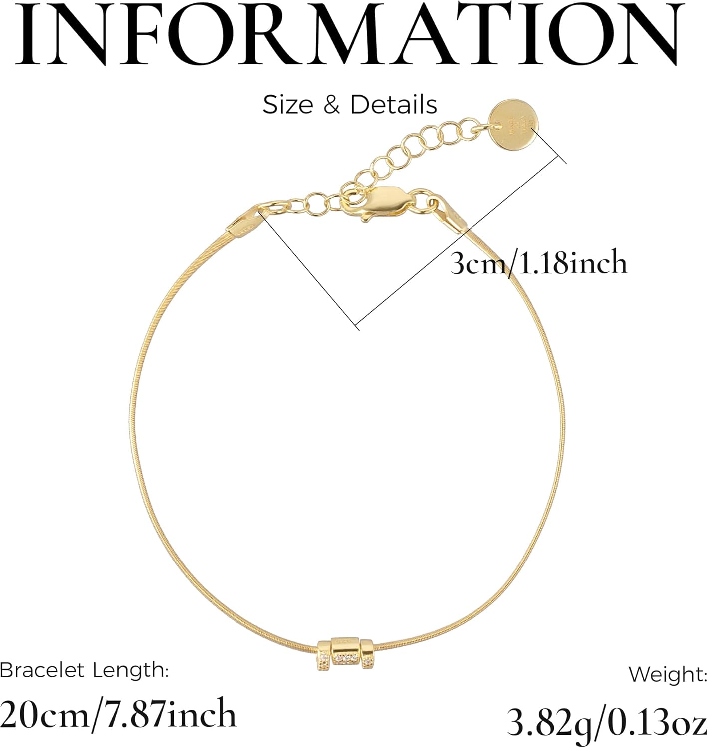 Minimalist Gold Coil Bracelet S925 Silver Adjustable Bracelet Italian Coil Craft Handmade Jewelry Christama Birtherday Gift for Women