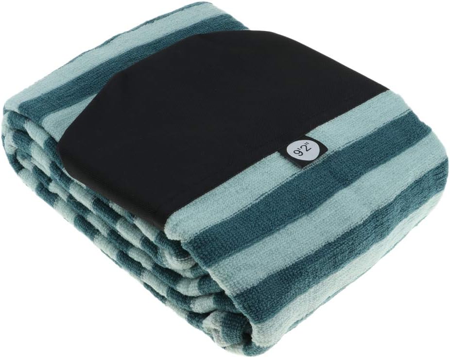 Weight Surfboard Sock ive Bag - Green Stripe, Adjustable Drawstring, Padded Nose or - Suitable for Surfboard, Shortboard, Funboard, and More - 6.8ft - 9.2ft