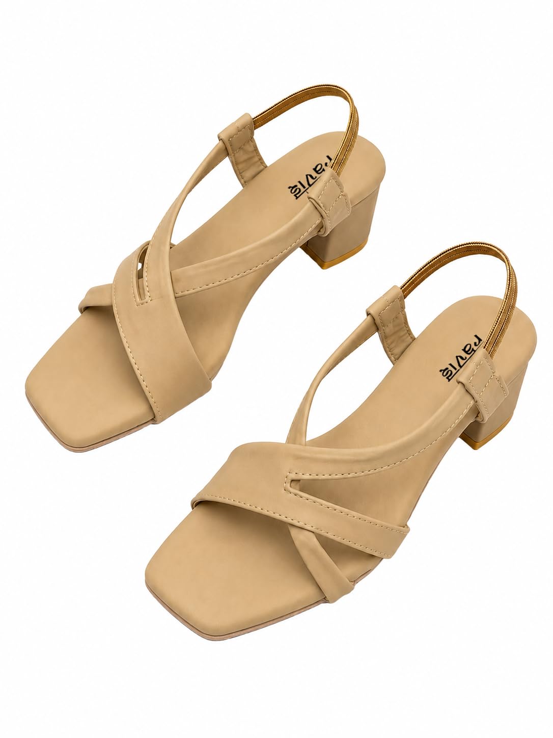 ravis Women’s Embellished Thong Block Heel Sandals with Square Toe |-picture-46