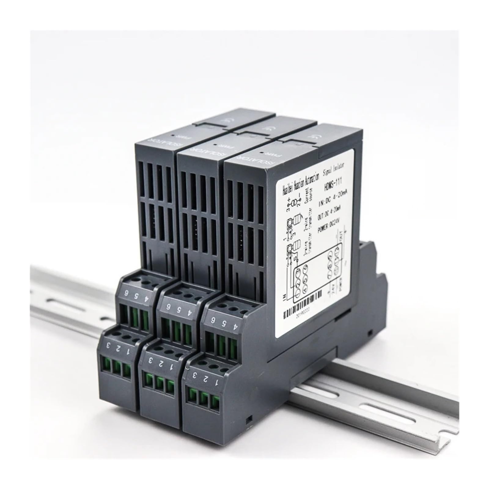 KSZHZYMGX 1pcs 12-28Vdc Analog current signal isolation 1 in 2 out 420ma analog isolator(4-20mA in and out,1 in 1 out)