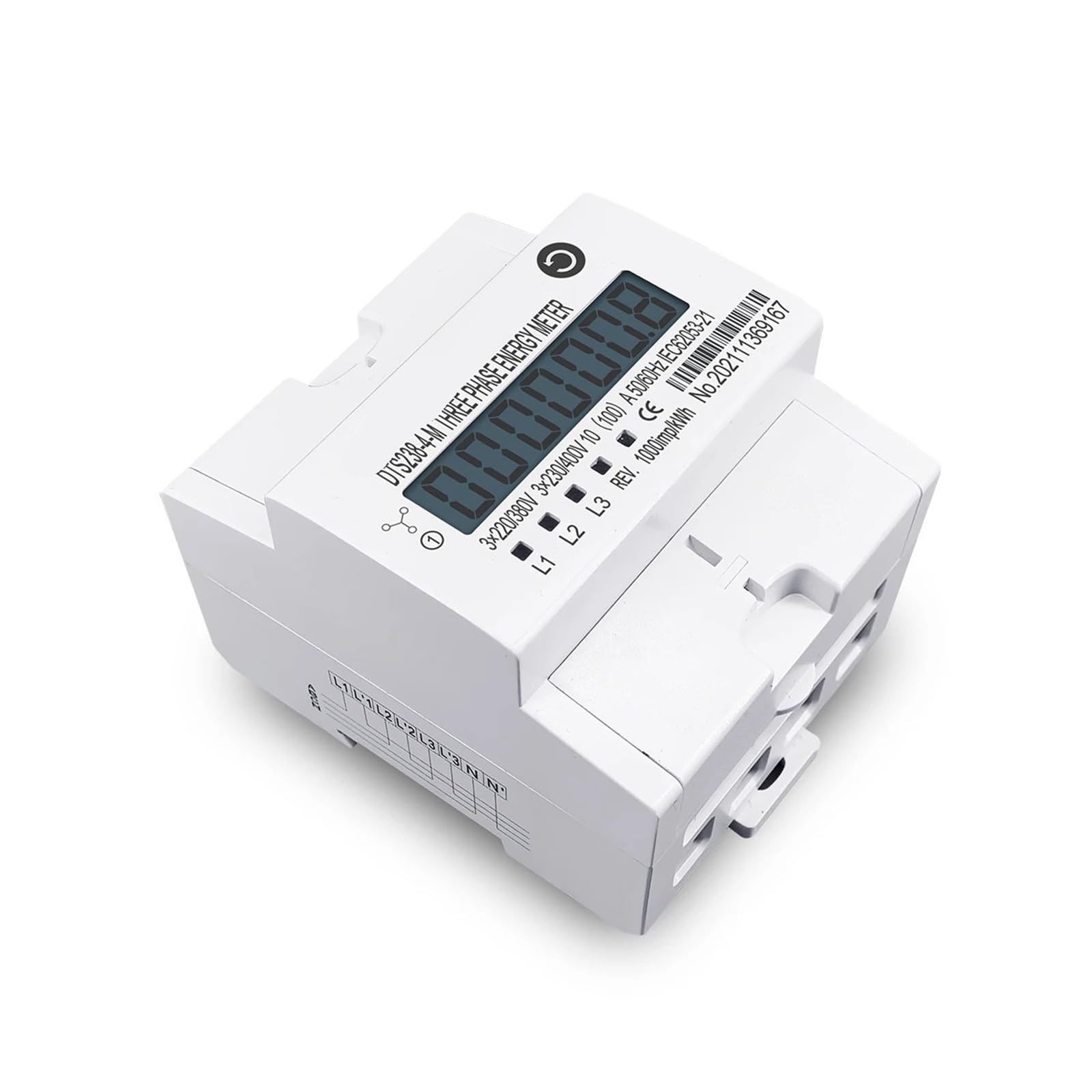 Licznik energii 4P 100A Trójfazowy na szynę Din kWH Watogodzina Licznik energii na szynę DIN 3 * 230/400 V 3 * 120/208 V 3 * 220/380 V 2 * 120/208 V 50 Hz 60 Hz(3x220v 100a 60hz)