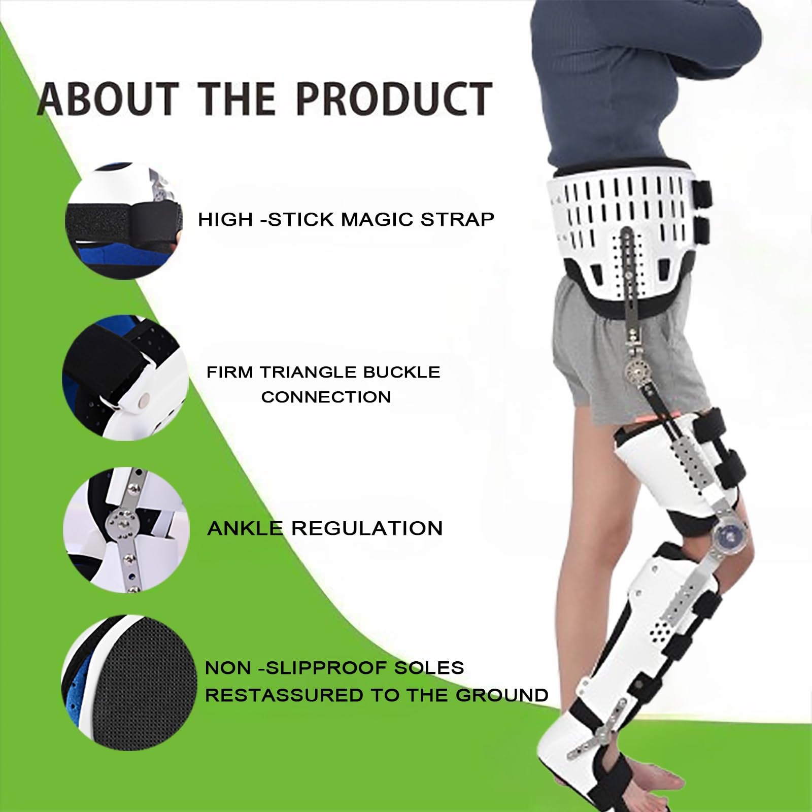 Genouillère professionnelle avec stabilisateurs latéraux,attelle fixe réglable respirante,attelle articulée for jambe complète,aide améliorer l'équilibre jambes,forte stabilité sport,l'entraînement