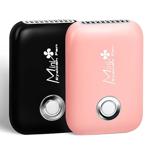 Buqikma Ventilador de pestañas mini ventilador de pestañas para extensión de pestañas, ventilador portátil de pestañas recargable de mano,