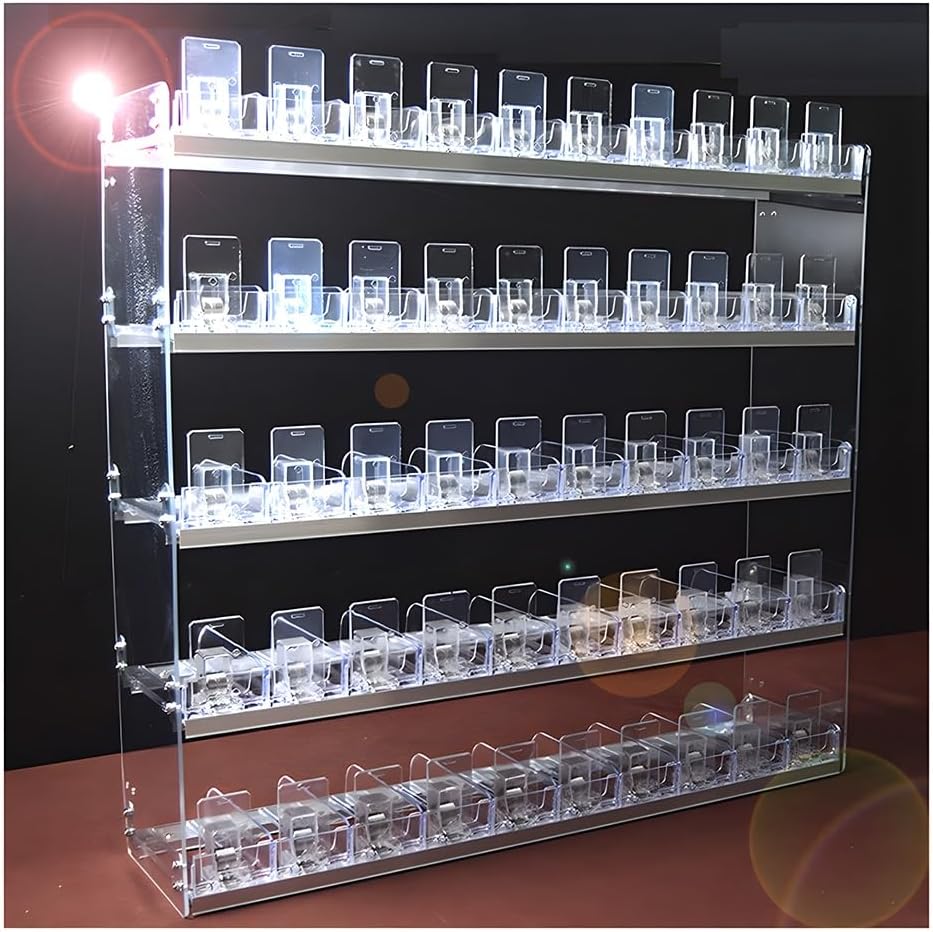 Store Display Shelves, Rectangular Cigarette Case Holder, Cigarette Display Holder, Wall Mounted Cigarette Rack(43.5x28.4x24.5cm)