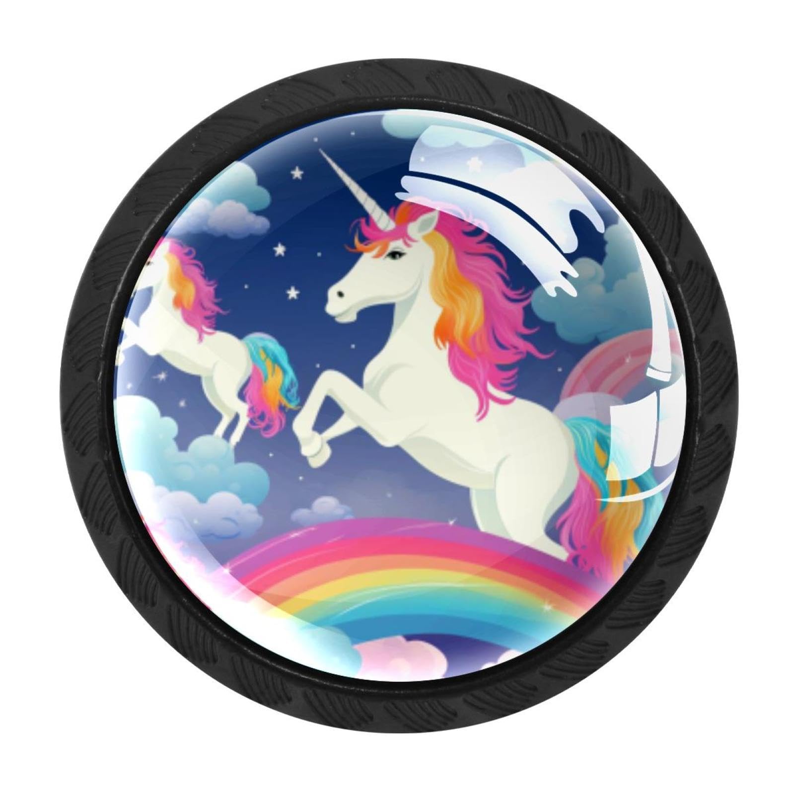 Chenzzzz Multicolored 17 4 Pack Rainbow Unicorn Drawer Knob Cabinet Hardware