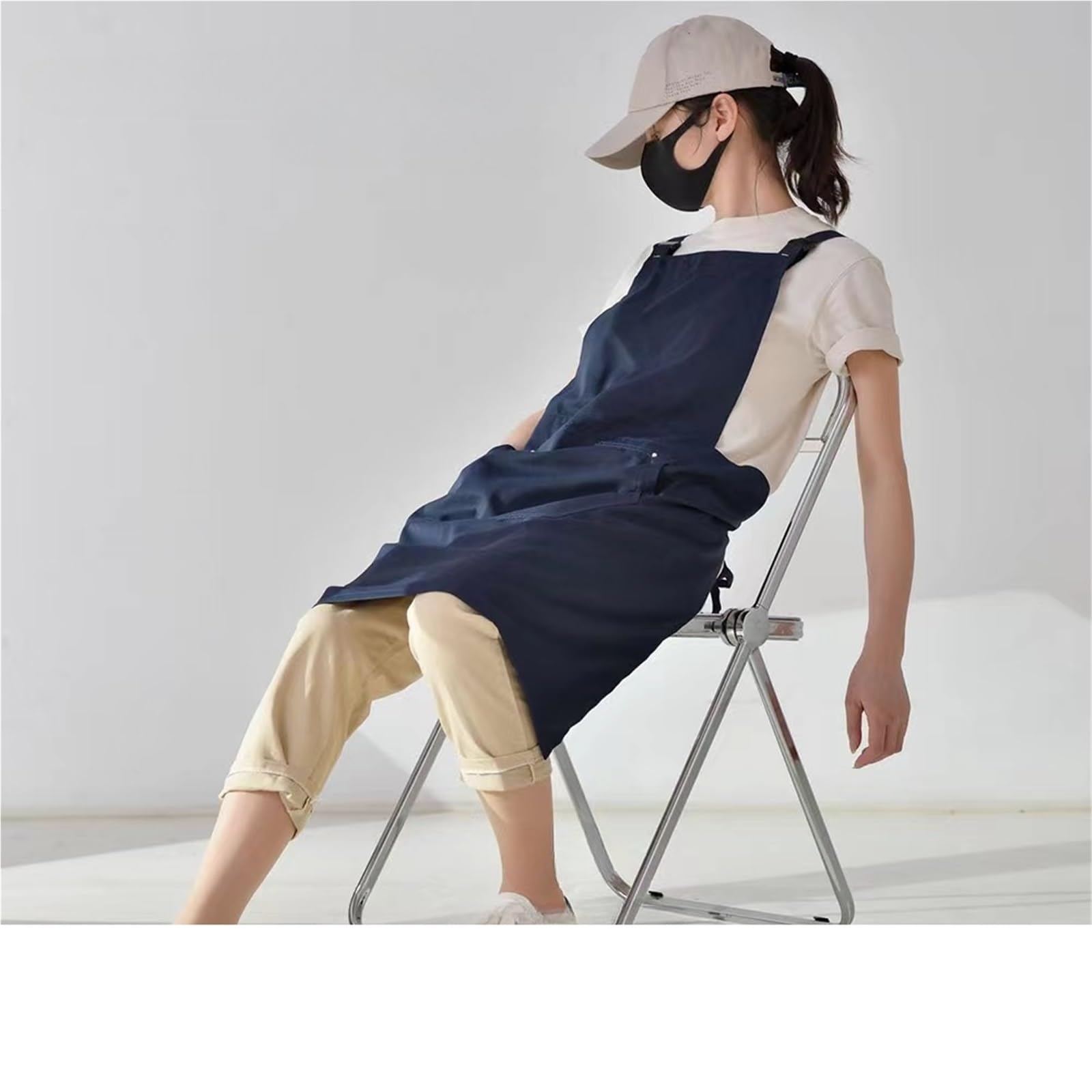 Delantal de cocina impermeable for mujer, restaurante Para Hogar | Camarero de trabajo, delantal sin mangas, mono de cafetería, accesorios for el hogar