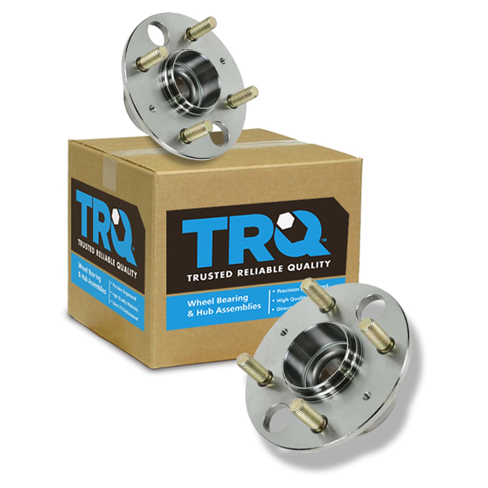 TRQ Rear Wheel Bearing and Hub Assembly Set 2 Piece Compatible with 92-93 Honda Civic SI 94-95 Civic SI Without ABS 99-00 Civic SI 93-97 Civic del Sol