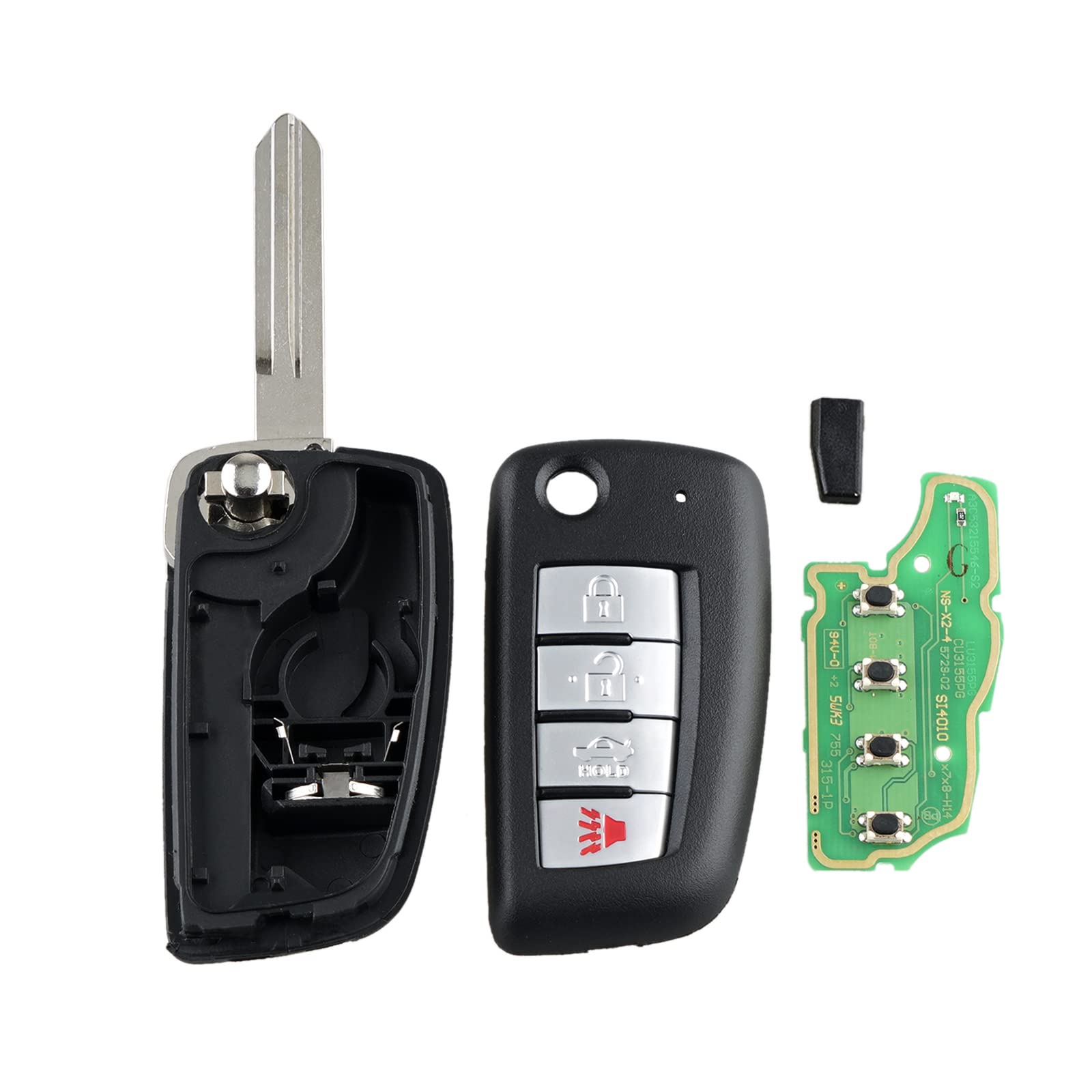 Nissan Key Fob Replacement Pilida Keyless Entry Remote Control: Car Key ...