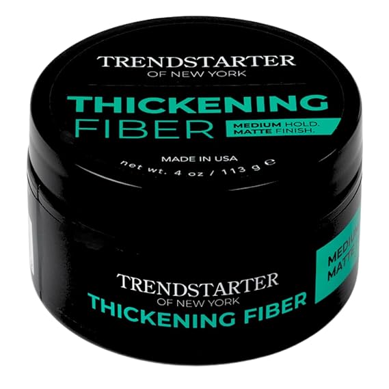 TRENDSTARTER - THICKENING FIBER (4oz) - Medium Hold - Matte Finish - Premium Hair Thickening Clay Pomade - Water-Based - All-Day Hold Styling Product TRENDSTARTER - THICKENING FIBER (4oz) - Medium Hold - Matte Finish - Premium Hair Thickening Clay Pomade - Water-Based - All-Day Hold Styling Product